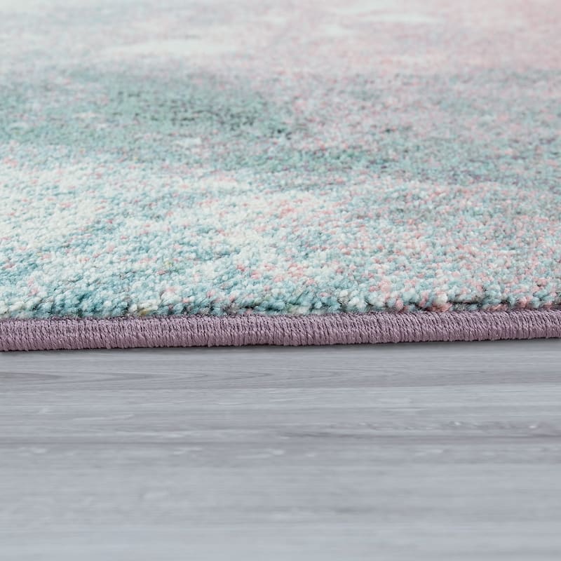 Colorful Area Rug Abstract Artful Design in Multicolor