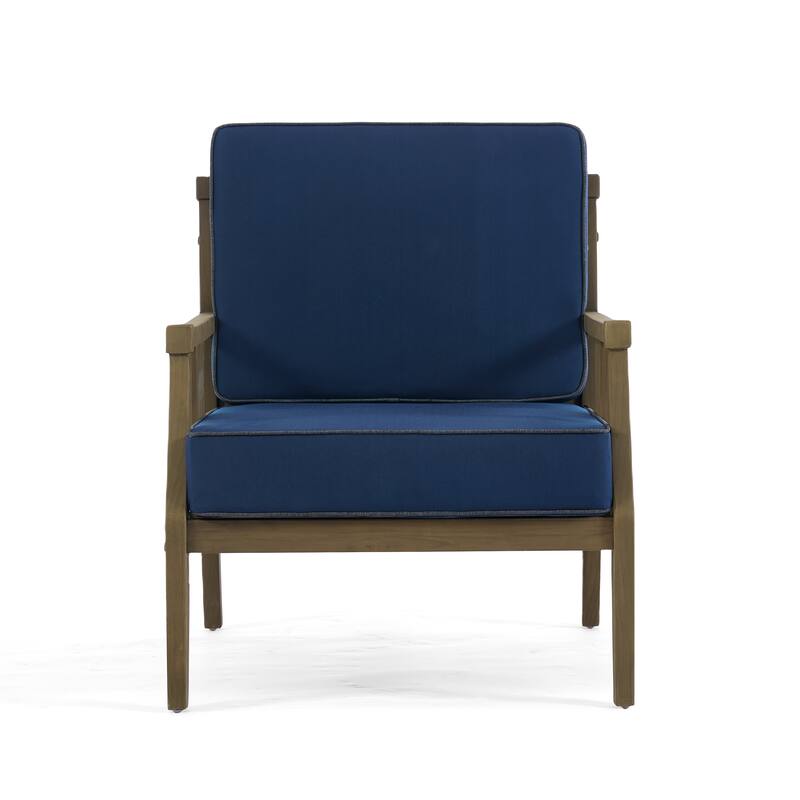 2 Set Outdoor Patio Club Chair with Cushion Patio Arm Lounge Chair