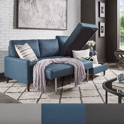 Parker Convertible Sofa with Right Facing Storage Chaise by iNSPIRE Q Modern