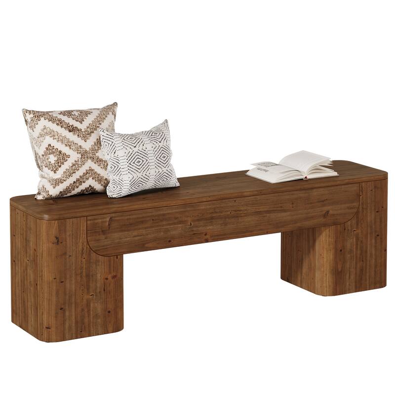 Solid Wood Bench, Entryway Bench, Dining Bench, Farmhouse Bench Seats for Entryway, Hallway, End of Bed