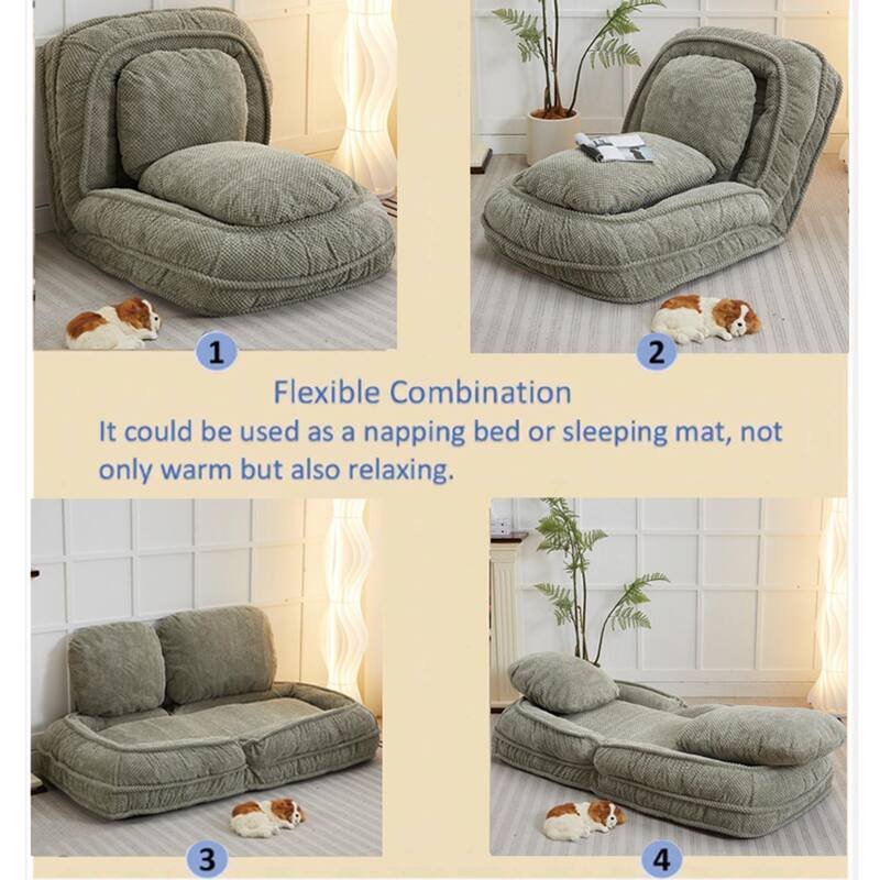 5 Adjustable Position Lazy Sofa Couch - Green