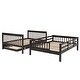 preview thumbnail 7 of 14, Stairway Full-Over-Full Bunk Bed with Twin Trundle - Maximized Storage, Durable Wood, & Safety Features - Espresso