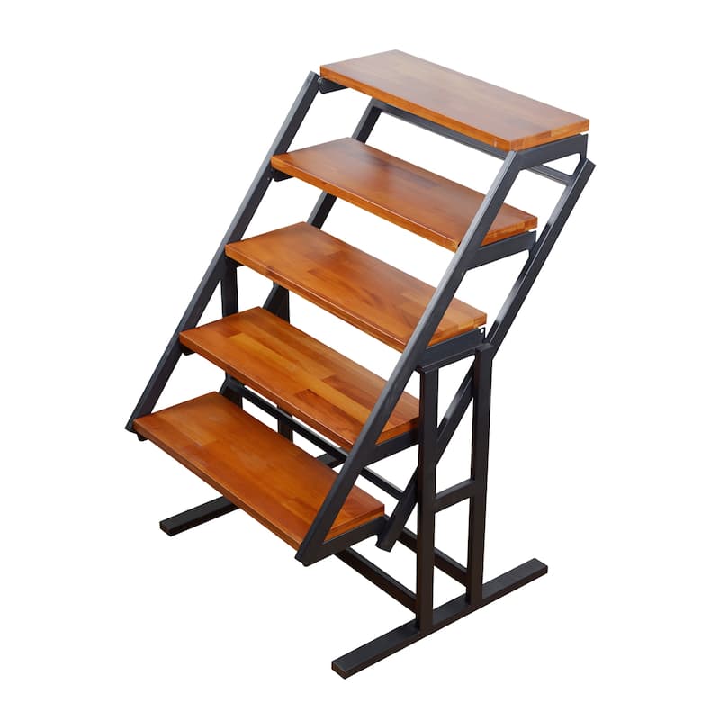 Wooden Multifunction Convertible Dining Table,Free Switch Space Saving Table Shelf