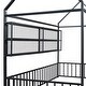 preview thumbnail 7 of 52, Metal House Bed Frame Kids Montessori Bed Floor Bed with Fence and Shelves for Kids Girls Boys