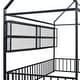 preview thumbnail 9 of 25, Twin Size Metal Bed House Bed Frame with Fence and Shelves, Black