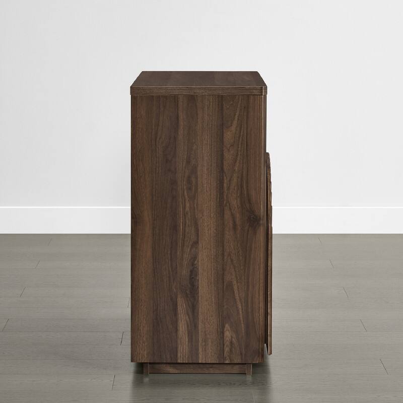 Spruce & Spring Modern Sideboard Buffet Cabinet with Wave Design