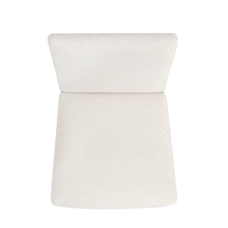 HomePop Modern Upholstered dining chair - Cream Textured Woven (Set of 2)