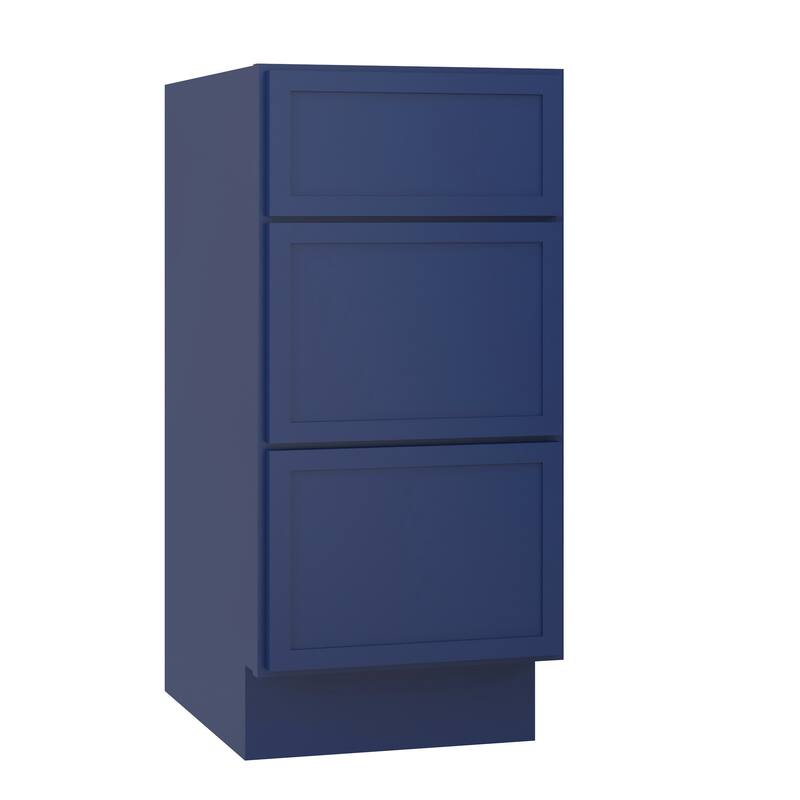 Vanity Art 15" Freestanding Single Base 3 Drawers Storage Cabinet