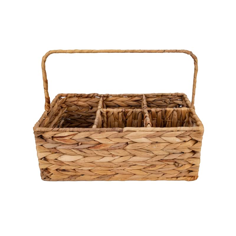 JoJo Fletcher Woven Natural Water Hyacinth Kitchen/Utensil Caddy