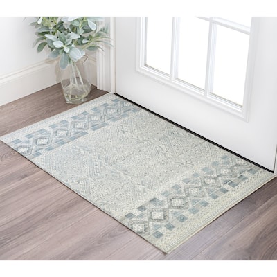 Suvux Geometric Modern Durable Area Rug By HomeRoots - 2' x 3'