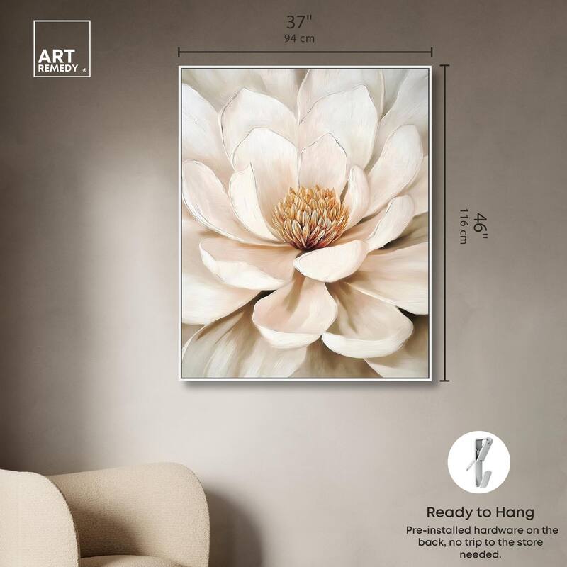 Golden Heart Canvas by Art Remedy