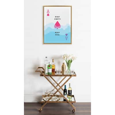 Kate and Laurel Sylvie Half Full Framed Canvas by Honey Island Studio