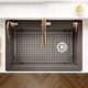 preview thumbnail 84 of 82, Karran Drop-In Quartz 33 in. 1-Hole Single Bowl Kitchen Sink Kit