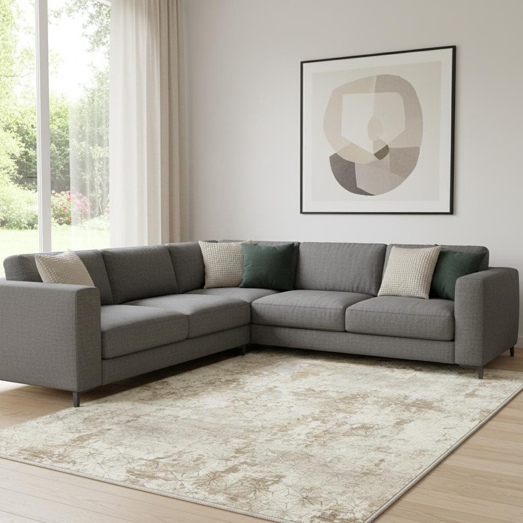 HomeRoots Kidi Abstract Modern Rectangle Area Rug