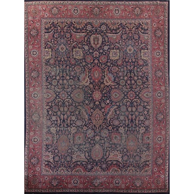 Pre-1900 Antique Tabriz Persian Area Rug Hand-Knotted Wool Carpet - 10'0"x 14'10"