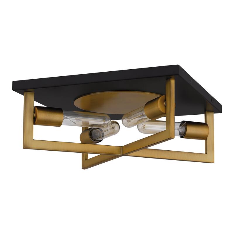 Brunson 4-Light Aged Brass Flush Mount