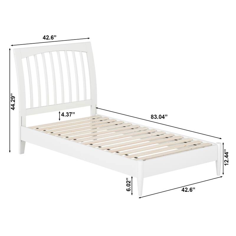 Orleans Solid Wood Low Profile Sleigh Platform Bed