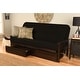 preview thumbnail 8 of 38, Porch & Den DeSoto Espresso Full-size Wood Storage Futon Set with Mattress Canton Black