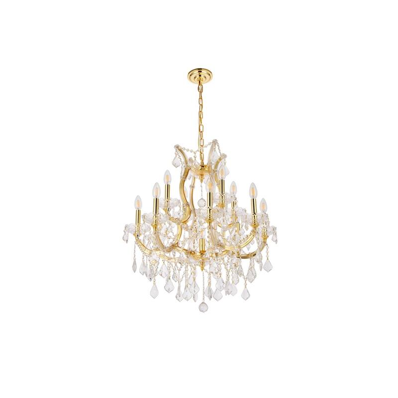 Fleur Illumination Collection Chandelier D:27in H:26in Lt:13 Gold Finish