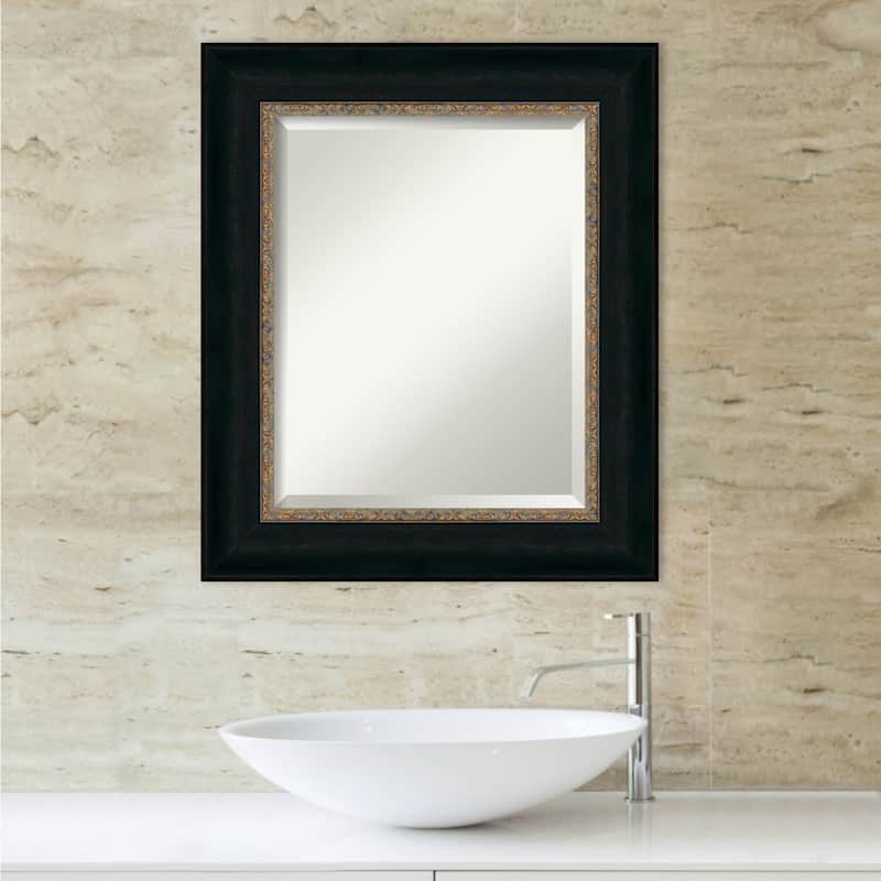 Beveled Bathroom Wall Mirror - Paragon Bronze Frame