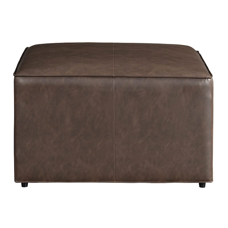 Studio Living Hanson Storage Ottoman in Faux Leather