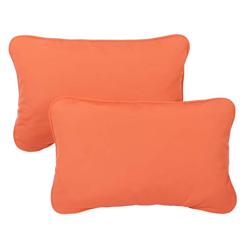 Sorra Home Sunbrella Canvas Melon Corded Indoor/ Outdoor Pillows (Set of 2)