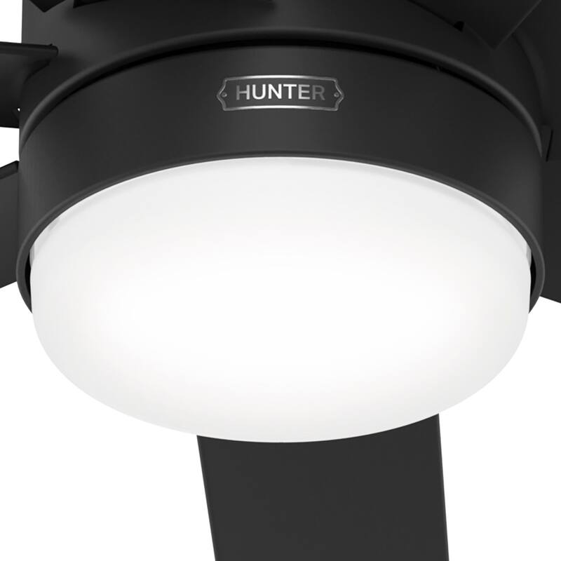 Hunter 52" Brazos Outdoor Ceiling Fan w/LED Light, Handheld Remote - Modern, Transitional, Windmill - Damp Rated - ENERGY STAR!
