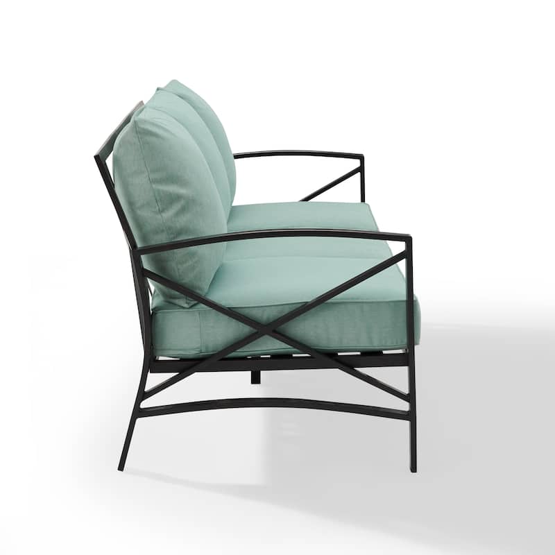 Crosley Kaplan Outdoor Metal Sofa - 79"W x 30.5"D x 32"H