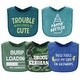 preview thumbnail 4 of 4, The Peanutshell Baby Boy Bibs Set, Terry Cloth, Eating, Drooling, Teething Funny Sayings in Camo, Green, Blue, Red, 10 Pack