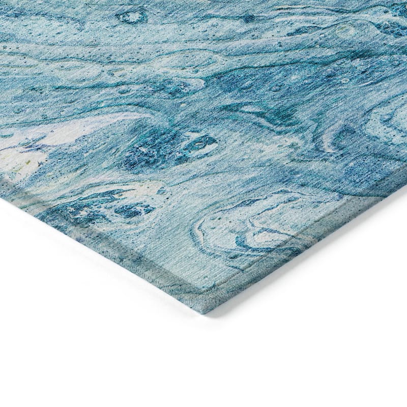 Machine Washable Indoor/ Outdoor Chantille Modern Abstract Rug