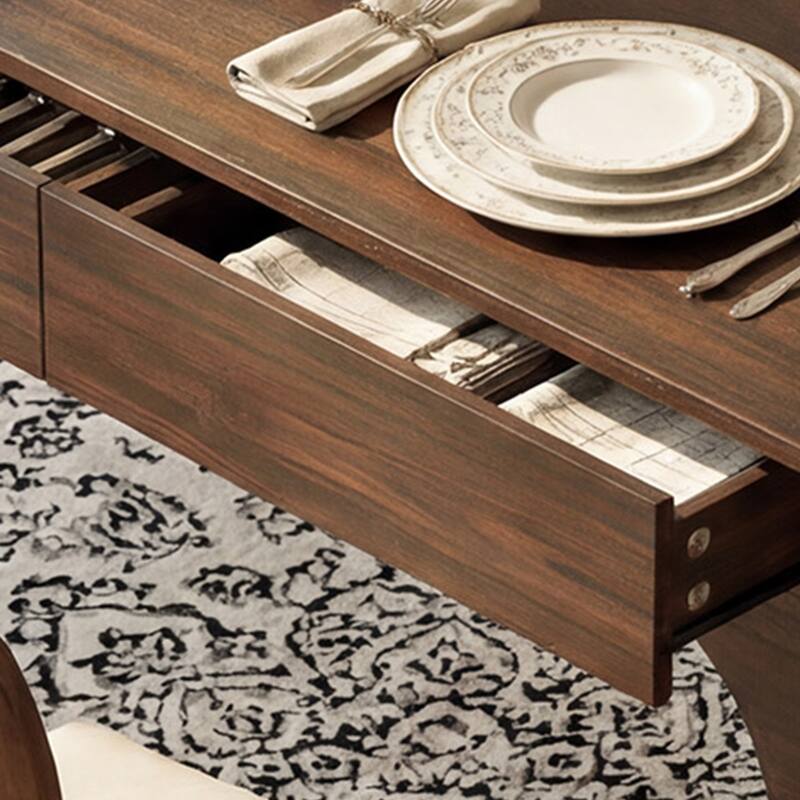 68.9" Working Desk Wood Dining Table with 6 Drawers Kitchen Table Rectangular Writing Table