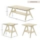 preview thumbnail 40 of 38, Roundhill Furniture Arona Mid-Century Modern Wood 3-Piece Coffee Table Set