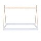 preview thumbnail 9 of 7, White Montessori Floor Tent Bed Frame wTriangle Structure Design, Full