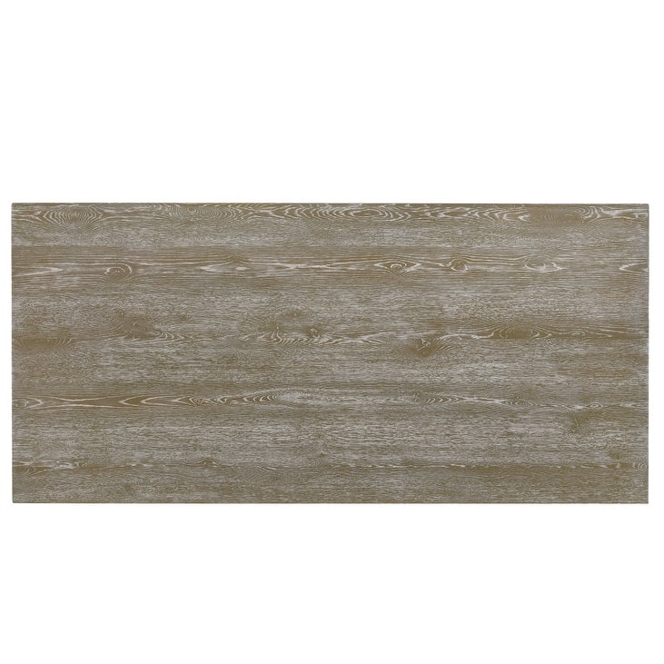 HomeRoots 84" Gray Wood Double Pedestal Base Dining Table - 84.00 in. x 31.00 in. x 39.00 in.