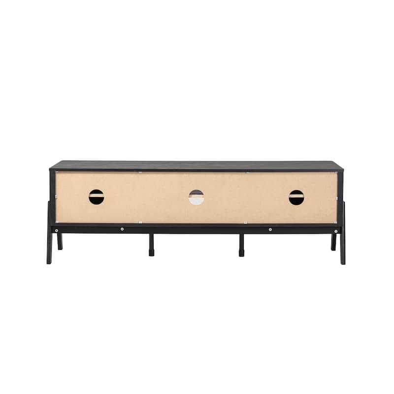 NPD Furniture Heaton 60.5 Inch Low TV Stand with Storage