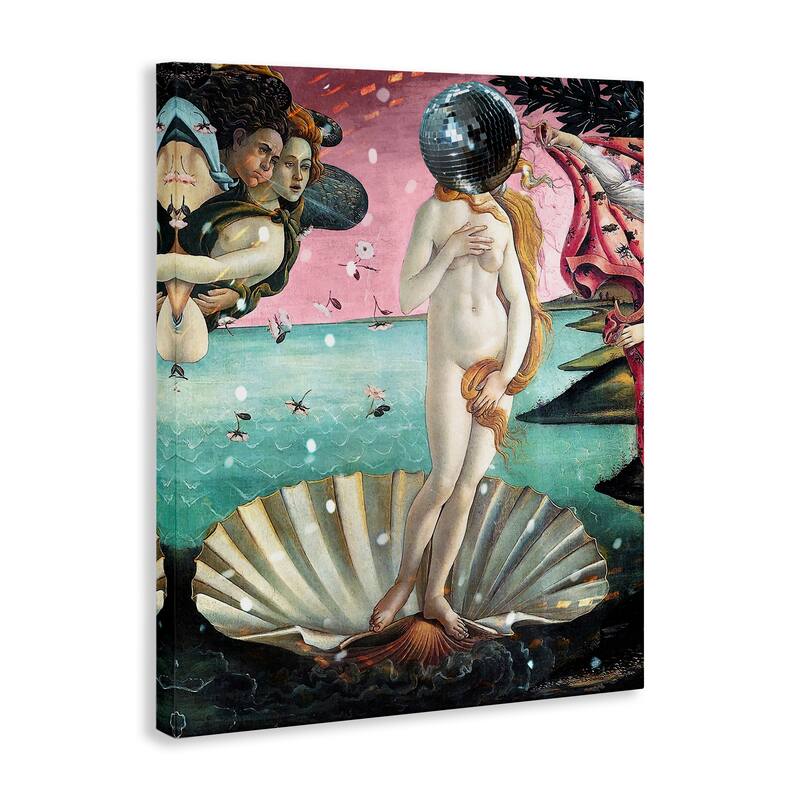 Stupell Classic Clamshell with Disco Ball Canvas Wall Art Design By Lil' Rue