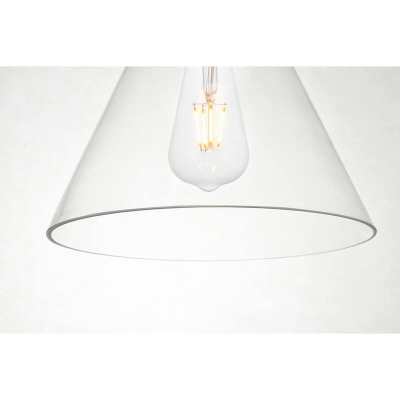 1-Light 8 inch Pendant with Clear Glass