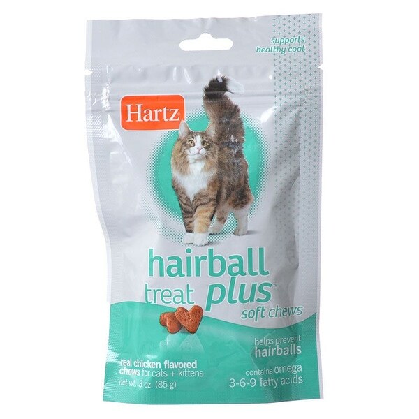 hartz hairball treat plus