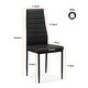preview thumbnail 10 of 8, 5Pcs Glass Top&Upholstered Dining Set with 1 Table&4 Faux Leather Chairs