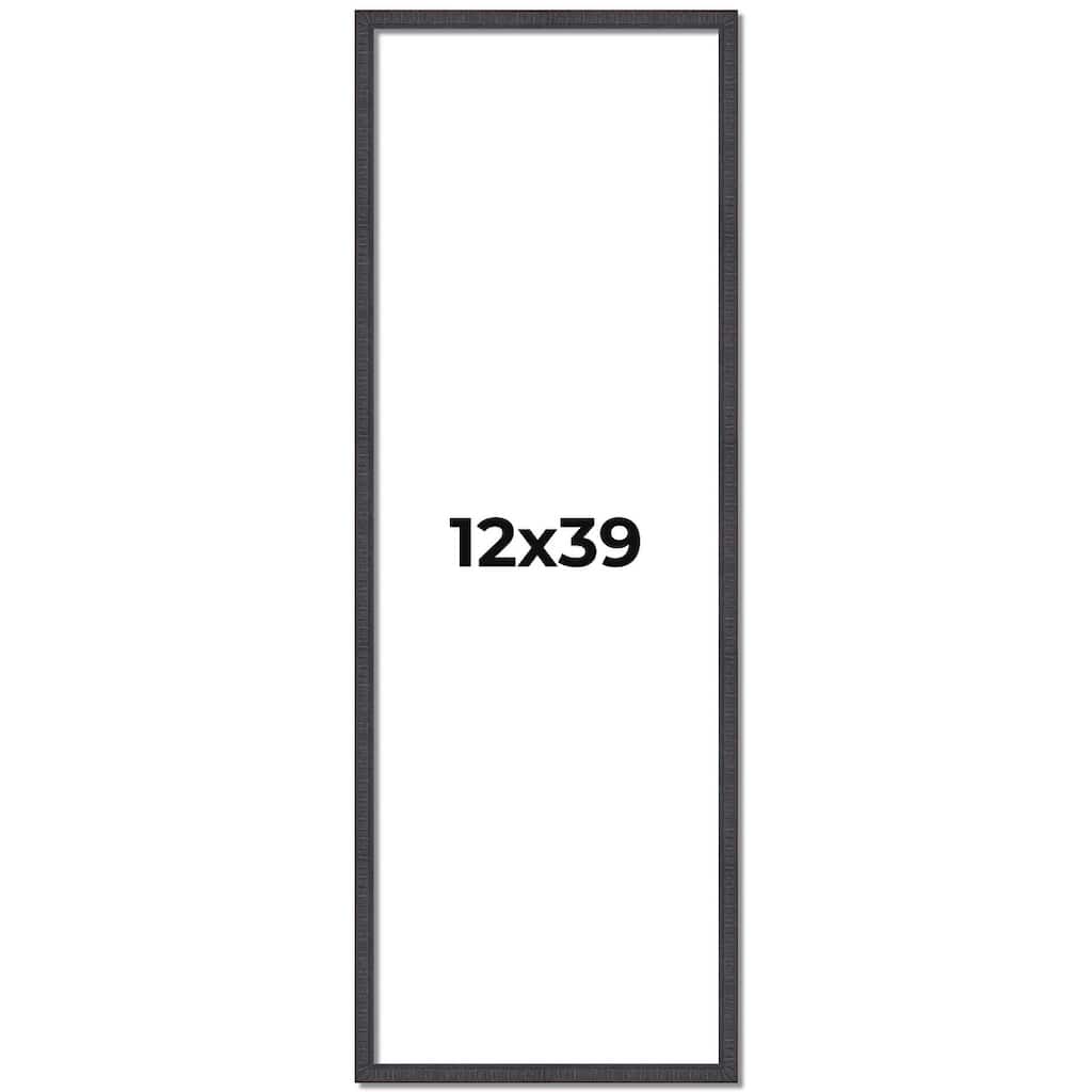 12x39 Frame Brown Picture Frame - Complete Modern Photo Frame Includes