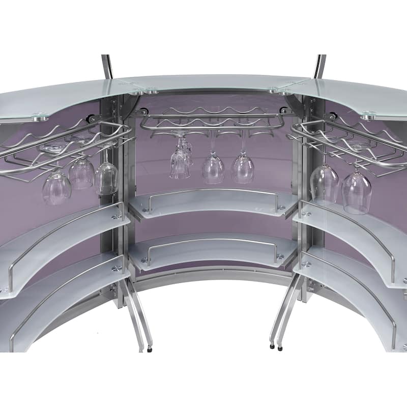 Dallas 3-piece Curved Freestanding Home Bar Cabinet