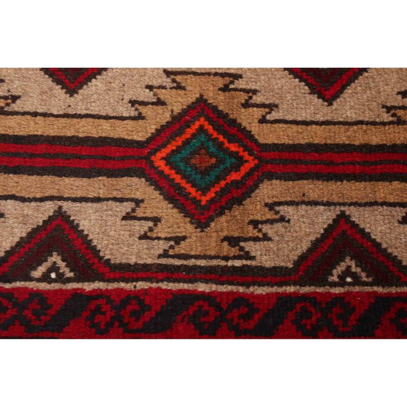 ECARPETGALLERY Hand-knotted Baluch Tan Wool Rug - 3'5 x 5'5