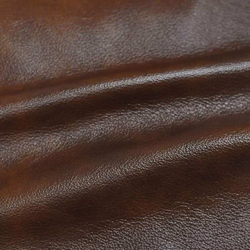 Made in USA Porto Top Grain Leather Sofa. - Chestnut Brown