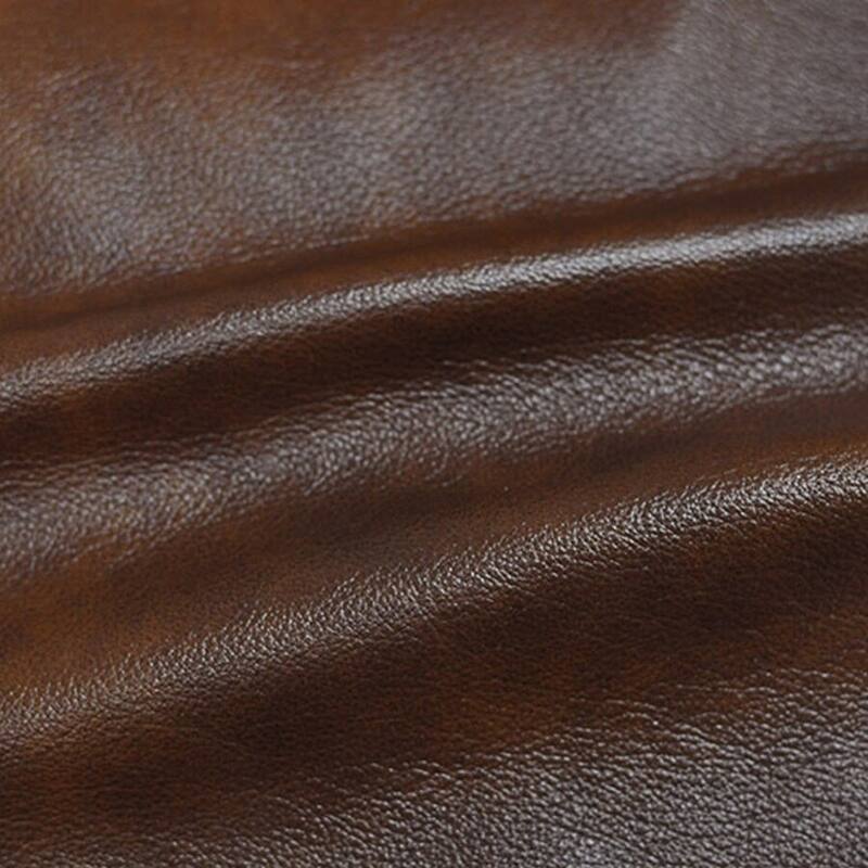Made in USA Raval Top Grain Leather Sofa and Two Chairs Set - Chestnut Brown