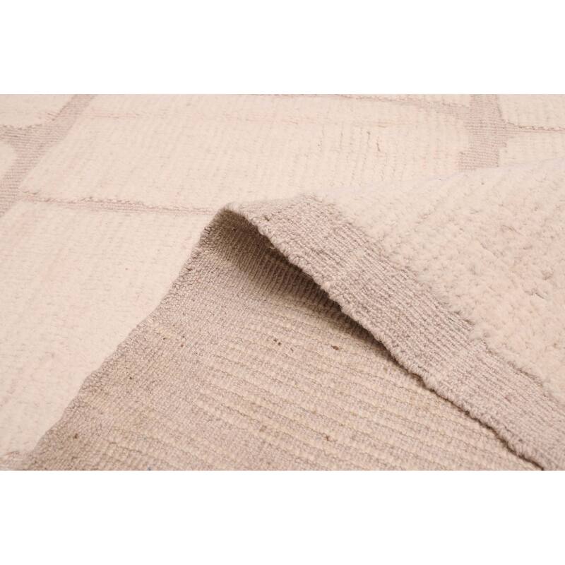 ECARPETGALLERY Hand-knotted Pak Finest Marrakesh Cream Wool Rug - 8'4 x 10'0