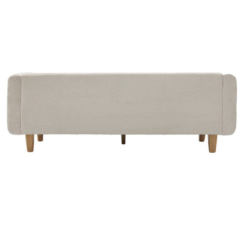 Christopher Knight Home - Soft Upholstered 78.7" 3-Seater Sofa with Rubberwood Legs