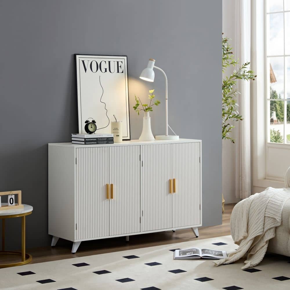 Sideboard Buffet Cabinet with 4 Doors and Removable Shelves