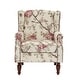 preview thumbnail 63 of 85, 2 Set Transitional Patterned Wingback Accent Chairs with NailHead