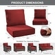 preview thumbnail 14 of 121, Gymojoy 24"x22"x6" Patio Thick Cushions & Pillows Set - Deep Seat Indoor/Outdoor Water & Fade Resistant