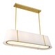 preview thumbnail 4 of 3, Fulton 4 Light Antique Gold Linear Oval Chandelier